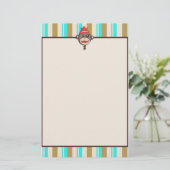 静止したお洒落で熱狂するな帽子のソックス猿 便箋 (スタンド正面)