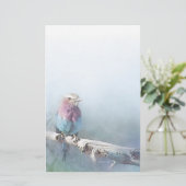 静止したかわいらしい鳥- 便箋 (スタンド正面)