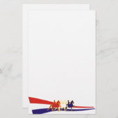 静止したすべてのアメリカのSaddlebred 便箋 (正面/裏面)