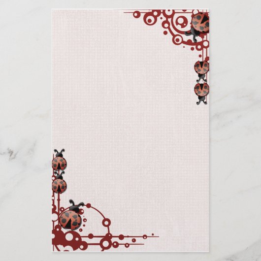 静止したてんとう虫 便箋 (正面)