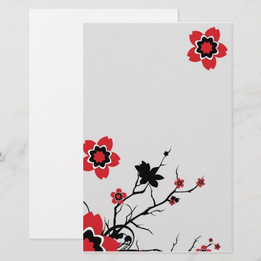 静止したはすの花 便箋 (正面/裏面)