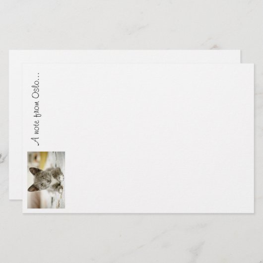 静止したオスロ 便箋 (正面/裏面)