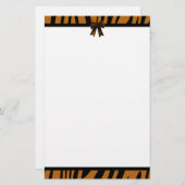 静止したオレンジトラのストライプ 便箋 (正面/裏面)