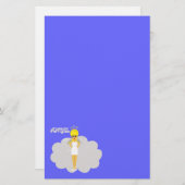 静止したガーリーな漫画の天使 便箋 (正面/裏面)