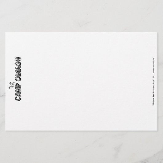 静止したキャンプ 便箋 (正面)