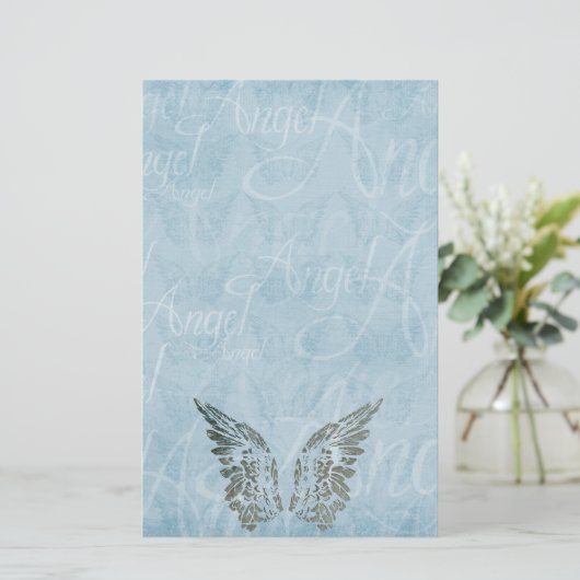 静止したキリスト教の天使 便箋 (スタンド正面)