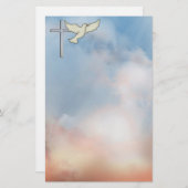 静止したクリスチャンの鳩 便箋 (正面/裏面)