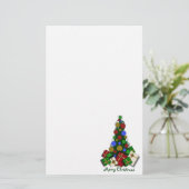 静止したクリスマスツリー 便箋 (スタンド正面)