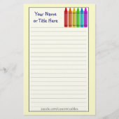 静止したクレヨン 便箋 (正面)