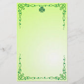 静止したケルト族のシャムロック 便箋 (正面)