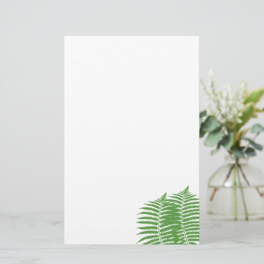 静止したシダの枝 便箋 (スタンド正面)