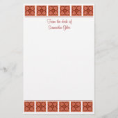 静止したシナモン 便箋 (正面)