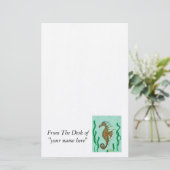 静止したタツノオトシゴ 便箋 (スタンド正面)