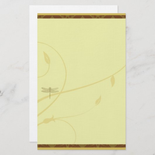 静止したトンボの華麗さ 便箋 (正面/裏面)