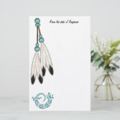 静止したネイティブアメリカンのデザイン 便箋 (スタンド正面)