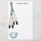 静止したネイティブアメリカンのデザイン 便箋 (正面)