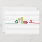 静止したパーティーの技術は芸術の写真の誕生日をペンで書きます 招待状 (裏面)