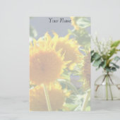 静止したヒマワリ 便箋 (スタンド正面)