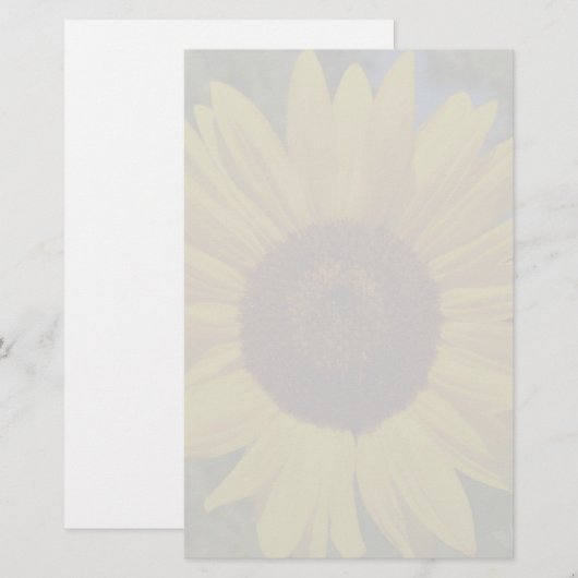 静止したヒマワリ 便箋 (正面/裏面)