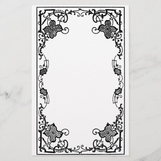 静止したビクトリアンなボーダー 便箋 (正面)
