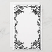 静止したビクトリアンなボーダー 便箋 (正面/裏面)