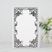 静止したビクトリアンなボーダー 便箋 (スタンド正面)