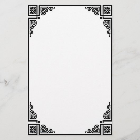 静止したビクトリアンな格子 便箋 (正面)