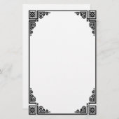 静止したビクトリアンな格子 便箋 (正面/裏面)