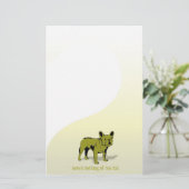 静止したフレンチ・ブルドッグをあなたで吠えさせます 便箋 (スタンド正面)