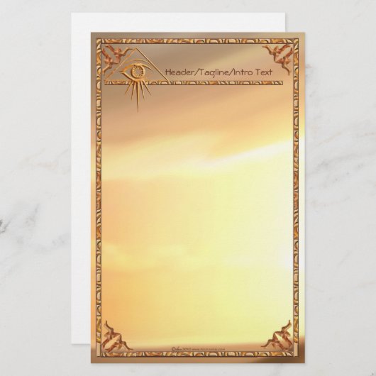 静止したプロヴィデンスの日が差すことの目 便箋 (正面/裏面)