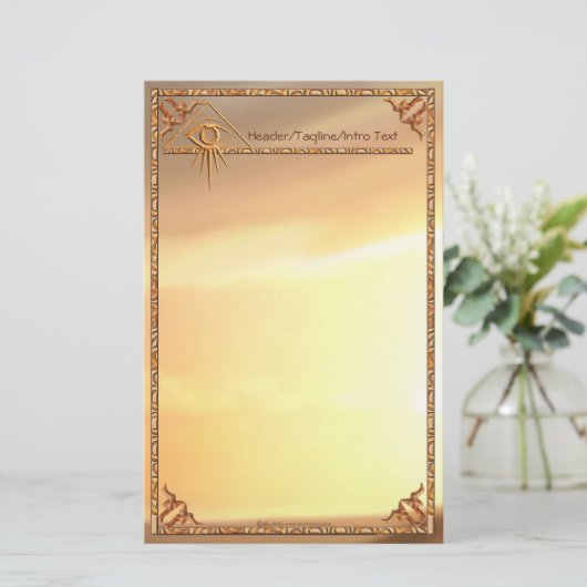 静止したプロヴィデンスの日が差すことの目 便箋 (スタンド正面)