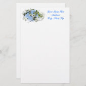 静止したミズキの花 便箋 (正面/裏面)