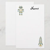 静止したロボット 便箋 (正面/裏面)