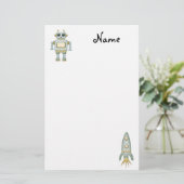 静止したロボット 便箋 (スタンド正面)