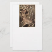 静止した不思議の国のアーサーRackhamアリス 便箋 (正面/裏面)