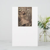 静止した不思議の国のアーサーRackhamアリス 便箋 (スタンド正面)