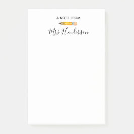 静止した先生のギフトのポスト・イットの鉛筆 ポストイット