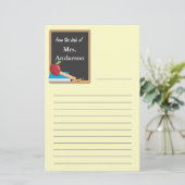 静止した先生の黒板 便箋 (スタンド正面)