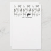 静止した厄介もの 便箋 (正面/裏面)