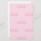 静止した子供のピンクの王冠 便箋 (正面/裏面)