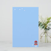 静止した宇宙ロケット- 便箋 (スタンド正面)