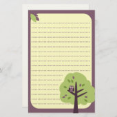 静止した安っぽいフクロウ 便箋 (正面/裏面)