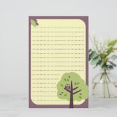 静止した安っぽいフクロウ 便箋 (スタンド正面)