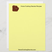 静止した家の料理の秘密のレシピ レターヘッド (正面/裏面)