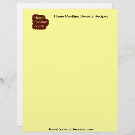 静止した家の料理の秘密のレシピ レターヘッド (正面/裏面)