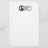 静止した平和愛および幸福 便箋 (正面/裏面)