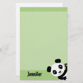 静止した振るパンダ 便箋 (正面/裏面)