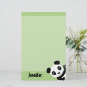 静止した振るパンダ 便箋 (スタンド正面)