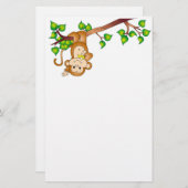 静止した振動猿 便箋 (正面/裏面)