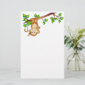 静止した振動猿 便箋 (スタンド正面)